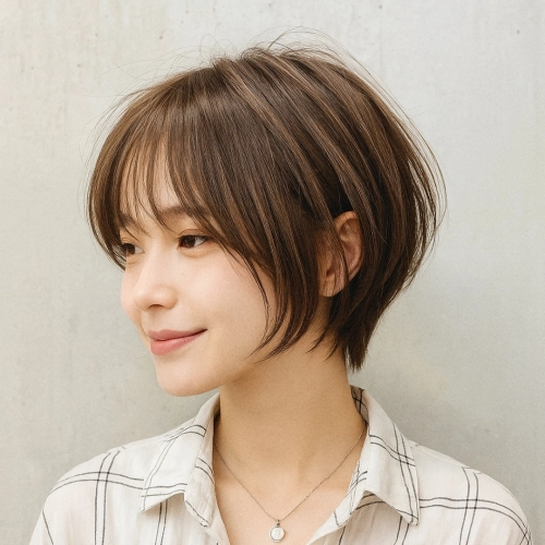 白髪染めでもオシャレ♪明るい白髪染め+高保湿トリートメント