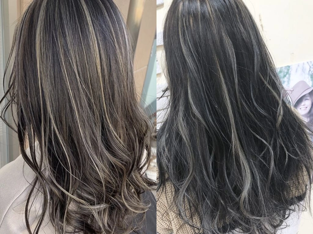 ハイライト＆脱白髪染めハイライト