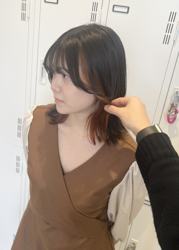 インナーカラー　オレンジ